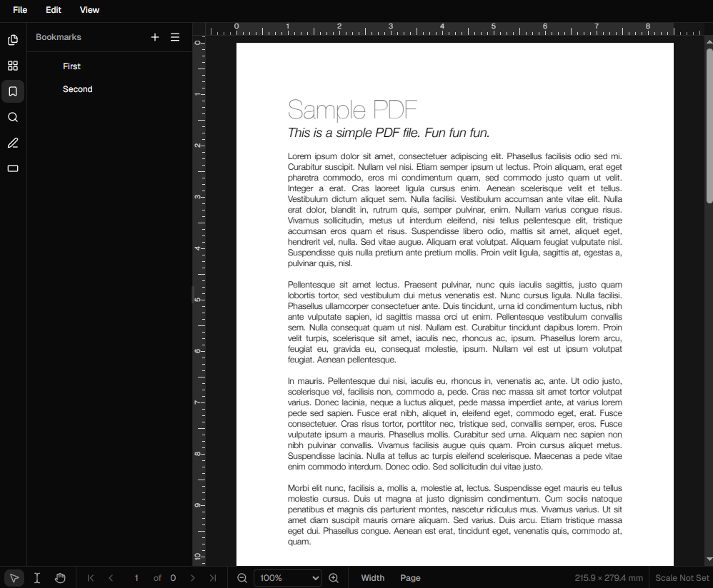 Adding bookmarks to a PDF in DraftPDF